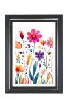 Bright colorful Flowers Photo Frame | 10x14 Inch Black Designer Wall & Table Frame | Perfect for Gifting & Home Decor Bright colorful Flowers Photo Frame | 10x14 Inch Black Designer Wall & Table Frame | Perfect for Gifting & Home Decor