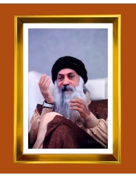 Osho Golden Photo Frame - 10x14 Inches | Elegant Wooden Frame for Home, Office & Temple Decoration | Spiritual Wall & Table Decor and Gift Item