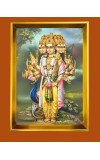 Lord Murugan Golden Photo Frame - 10x14 Inches | Elegant Wooden Frame for Home, Office & Temple Decoration | Spiritual Wall & Table Decor and Gift Item