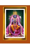 Lord Vishnu Golden Photo Frame - 10x14 Inches | Elegant Wooden Frame for Home, Office & Temple Decoration | Spiritual Wall & Table Decor and Gift Item