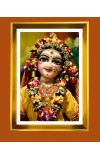 Divine Radha Rani Golden Photo Frame - 10x14 Inches | Elegant Wooden Frame for Home, Office & Temple Decoration | Spiritual Wall & Table Decor and Gift Item