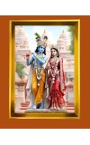 Divine Radha & Krishna Golden Photo Frame - 10x14 Inches | Elegant Wooden Frame for Home, Office & Temple Decoration | Spiritual Wall & Table Decor and Gift Item Divine Radha & Krishna Golden Photo Frame - 10x14 Inches | Elegant Wooden Frame for Home, Office & Temple Decoration | Spiritual Wall & Table Decor and Gift Item