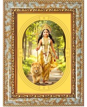  Little Durga Photo Frame | 5X7 Inch Black Designer Wall & Table Frame | Perfect for Gifting & Home Decor