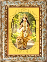  Little Durga Photo Frame | 5X7 Inch Black Designer Wall & Table Frame | Perfect for Gifting & Home Decor