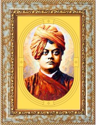  Swami Vivekananda Photo Frame | 5X7 Inch Black Designer Wall & Table Frame | Perfect for Gifting & Home Decor