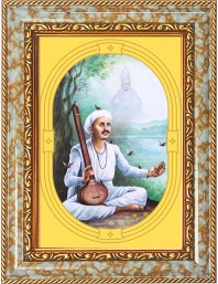   Sant Namdev Maharaj Photo Frame | 5X7 Inch Black Designer Wall & Table Frame | Perfect for Gifting & Home Decor