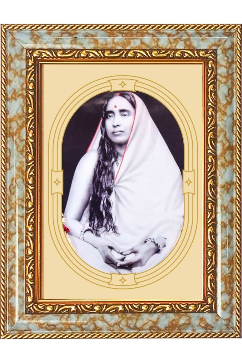  Sri Sarada Devi Photo Frame | 5X7 Inch Black Designer Wall & Table Frame | Perfect for Gifting & Home Decor