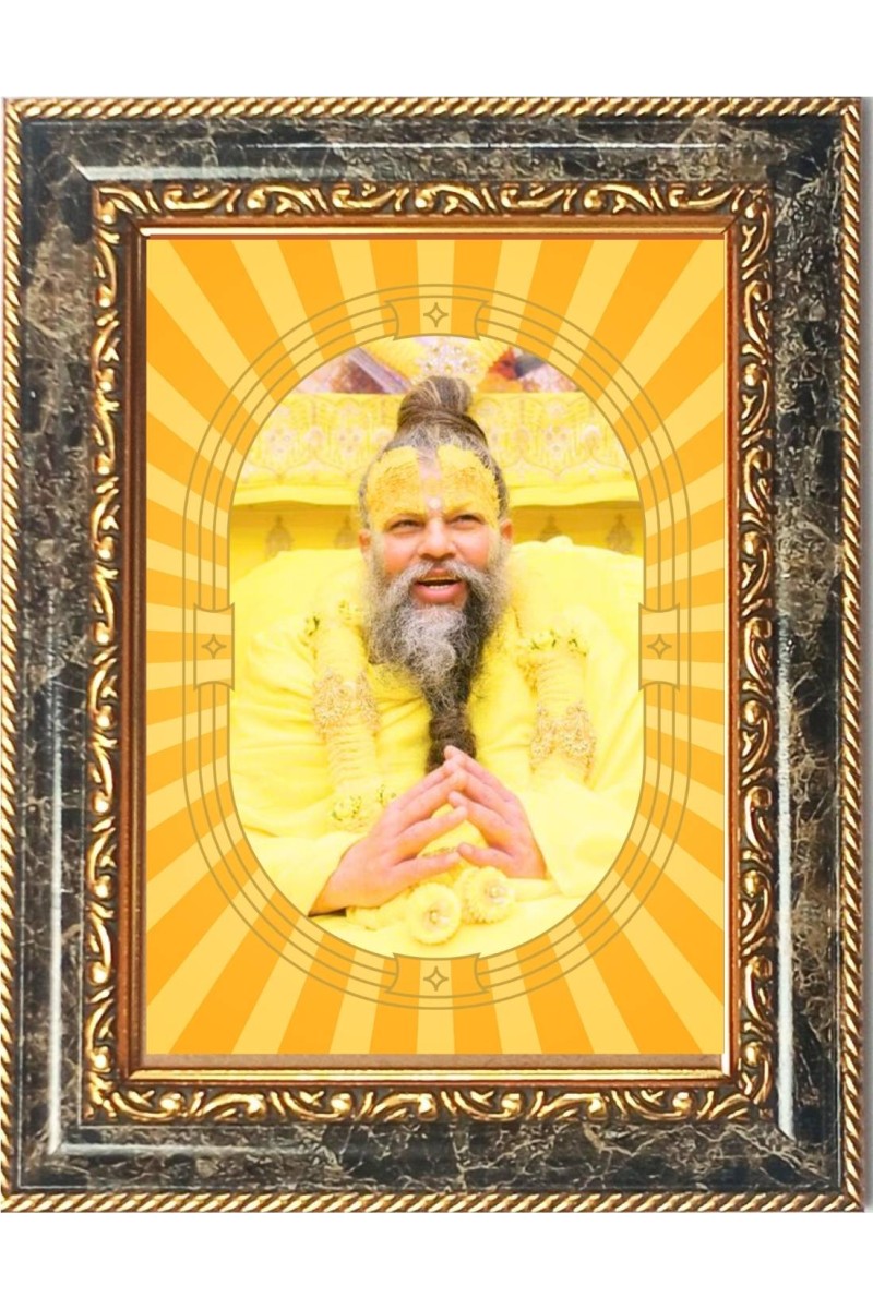  Shri Premanand Govind Sharan Ji Maharaj Photo Frame | 5X7 Inch Black Designer Wall & Table Frame | Perfect for Gifting & Home Decor