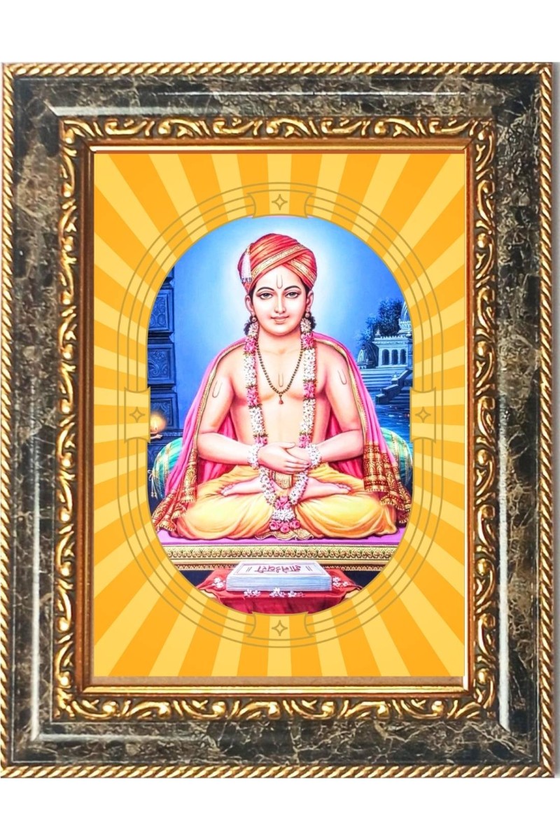  Sant Dnyaneshwar Photo Frame | 5X7 Inch Black Designer Wall & Table Frame | Perfect for Gifting & Home Decor