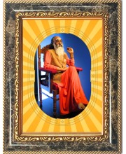  Swami Chinmayananda Photo Frame | 5X7 Inch Black Designer Wall & Table Frame | Perfect for Gifting & Home Decor