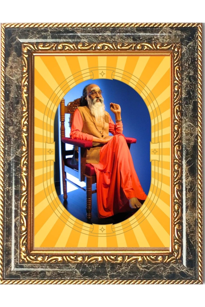  Swami Chinmayananda Photo Frame | 5X7 Inch Black Designer Wall & Table Frame | Perfect for Gifting & Home Decor