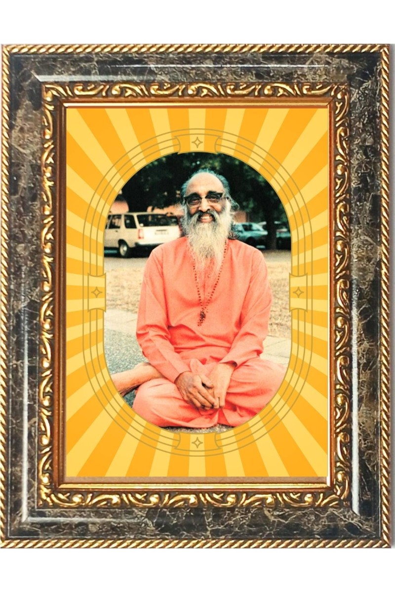  Swami Chinmayananda Photo Frame | 5X7 Inch Black Designer Wall & Table Frame | Perfect for Gifting & Home Decor