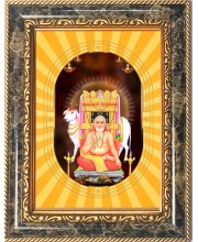  Sri Guru Raghavendra Swamy Photo Frame | 5X7 Inch Black Designer Wall & Table Frame | Perfect for Gifting & Home Decor