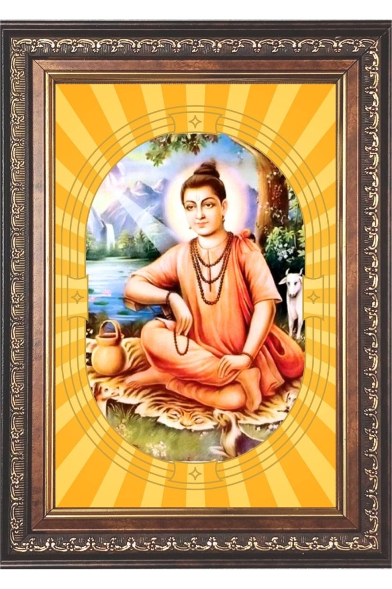  Sripada Srivallabha Photo Frame | 5X7 Inch Black Designer Wall & Table Frame | Perfect for Gifting & Home Decor