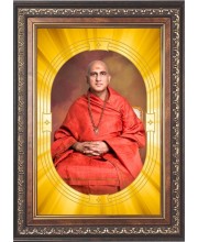  Swami Avdheshanand Giri Photo Frame | 5X7 Inch Black Designer Wall & Table Frame | Perfect for Gifting & Home Decor