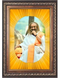  Gurudev Sri Sri Ravi Shankar Photo Frame | 5X7 Inch Black Designer Wall & Table Frame | Perfect for Gifting & Home Decor