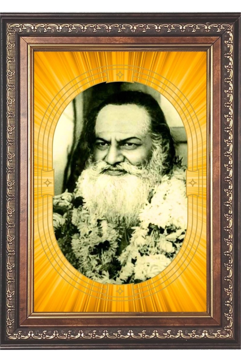  Brahmananda Saraswati Photo Frame | 5X7 Inch Black Designer Wall & Table Frame | Perfect for Gifting & Home Decor