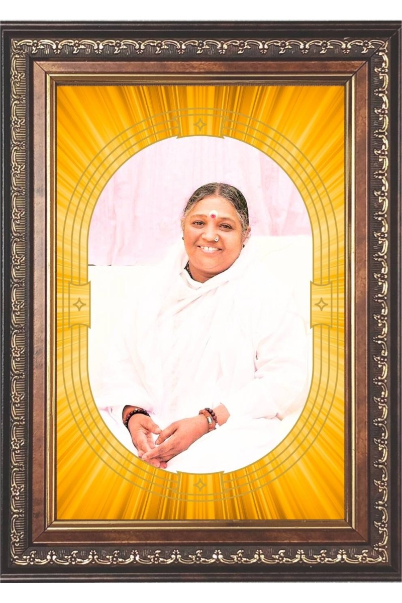  Mata Amritanandamayi  Photo Frame | 5X7 Inch Black Designer Wall & Table Frame | Perfect for Gifting & Home Decor