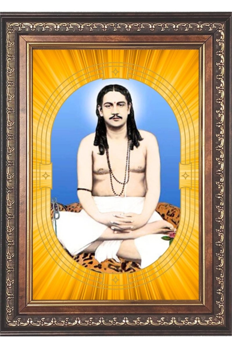  Swami_Nigamananda_Paramahansa  Photo Frame | 5X7 Inch Black Designer Wall & Table Frame | Perfect for Gifting & Home Decor