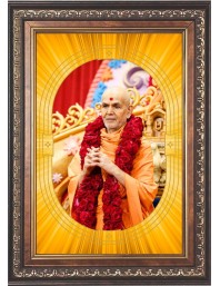  Chakradhar Swami Photo Frame | 5X7 Inch Black Designer Wall & Table Frame | Perfect for Gifting & Home Decor