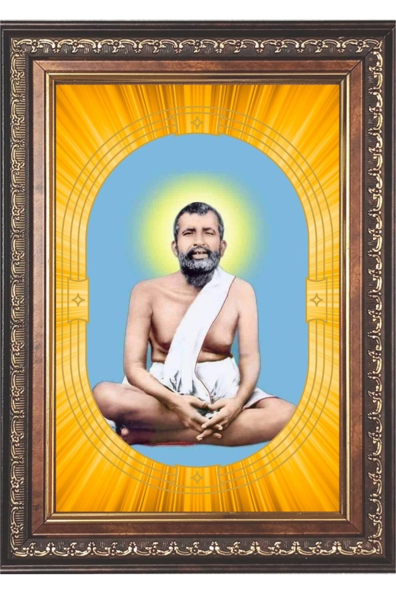  Sri Ramkrishna Photo Frame | 5X7 Inch Black Designer Wall & Table Frame | Perfect for Gifting & Home Decor