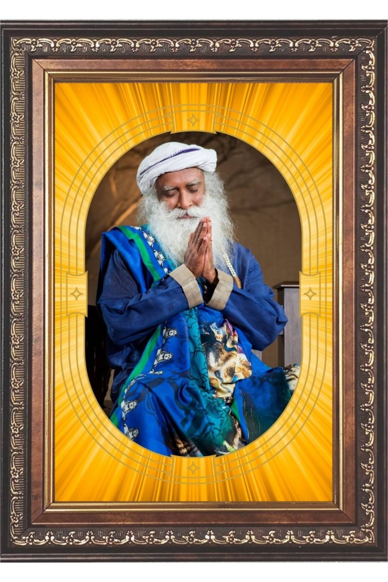  Sadhguru Photo Frame | 5X7 Inch Black Designer Wall & Table Frame | Perfect for Gifting & Home Decor