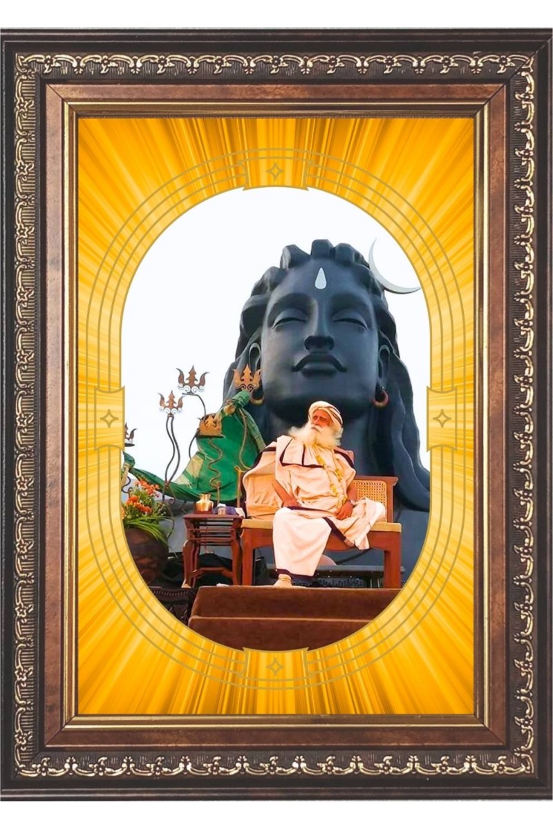  Sadhguru Photo Frame | 5X7 Inch Black Designer Wall & Table Frame | Perfect for Gifting & Home Decor