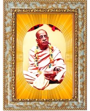  A.C. Bhaktivedanta Swami Prabhupada Photo Frame | 5X7 Inch Black Designer Wall & Table Frame | Perfect for Gifting & Home Decor