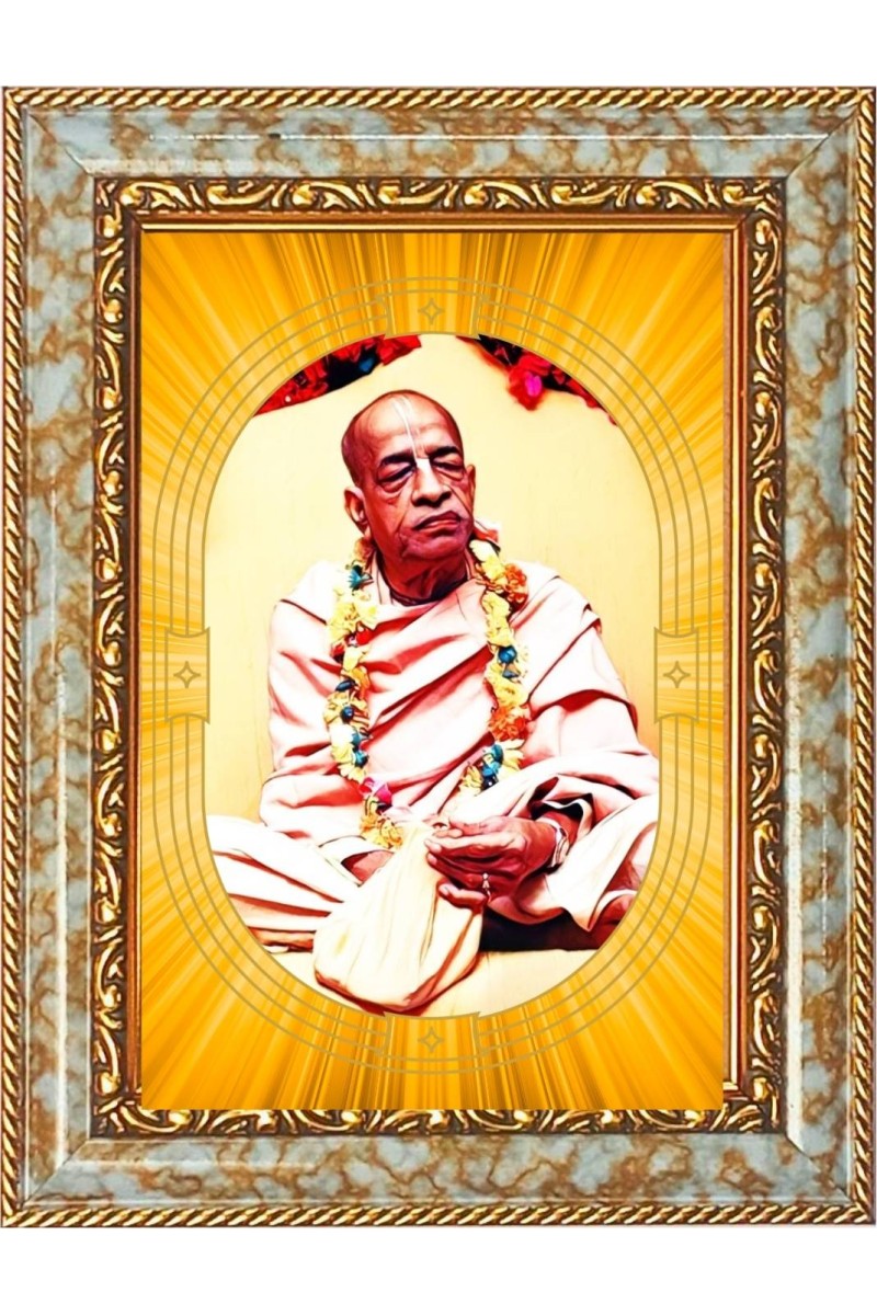  A.C. Bhaktivedanta Swami Prabhupada Photo Frame | 5X7 Inch Black Designer Wall & Table Frame | Perfect for Gifting & Home Decor