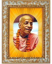  A.C. Bhaktivedanta Swami Prabhupada Photo Frame | 5X7 Inch Black Designer Wall & Table Frame | Perfect for Gifting & Home Decor