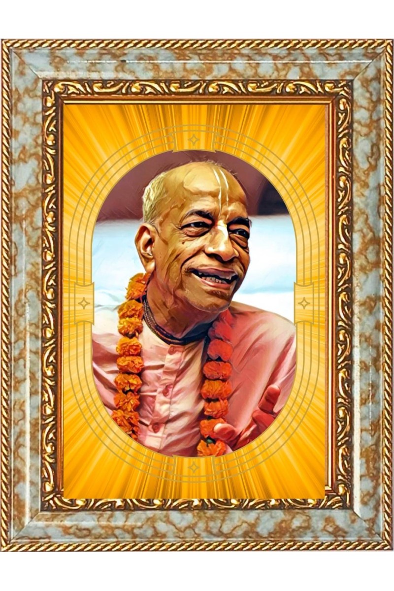  A.C. Bhaktivedanta Swami Prabhupada Photo Frame | 5X7 Inch Black Designer Wall & Table Frame | Perfect for Gifting & Home Decor