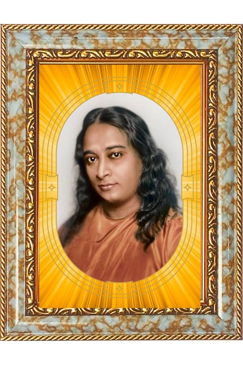  Paramahansa Yogananda Photo Frame | 5X7 Inch Black Designer Wall & Table Frame | Perfect for Gifting & Home Decor