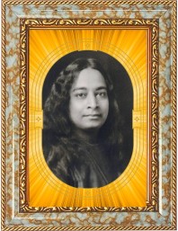  Paramahansa Yogananda Photo Frame | 5X7 Inch Black Designer Wall & Table Frame | Perfect for Gifting & Home Decor