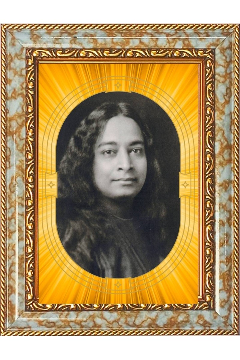  Paramahansa Yogananda Photo Frame | 5X7 Inch Black Designer Wall & Table Frame | Perfect for Gifting & Home Decor