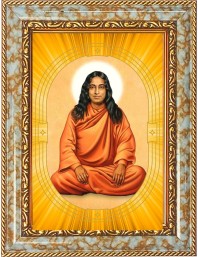  Paramahansa Yogananda Photo Frame | 5X7 Inch Black Designer Wall & Table Frame | Perfect for Gifting & Home Decor