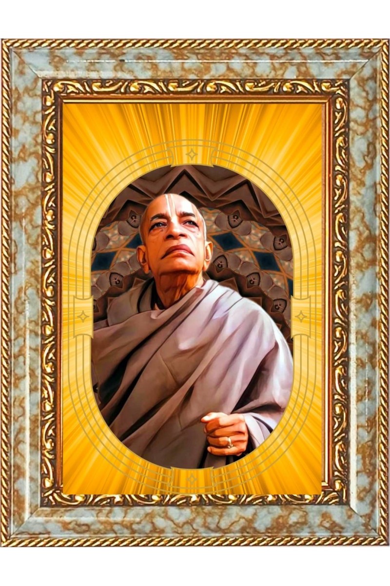  A.C. Bhaktivedanta Swami Prabhupada Photo Frame | 5X7 Inch Black Designer Wall & Table Frame | Perfect for Gifting & Home Decor