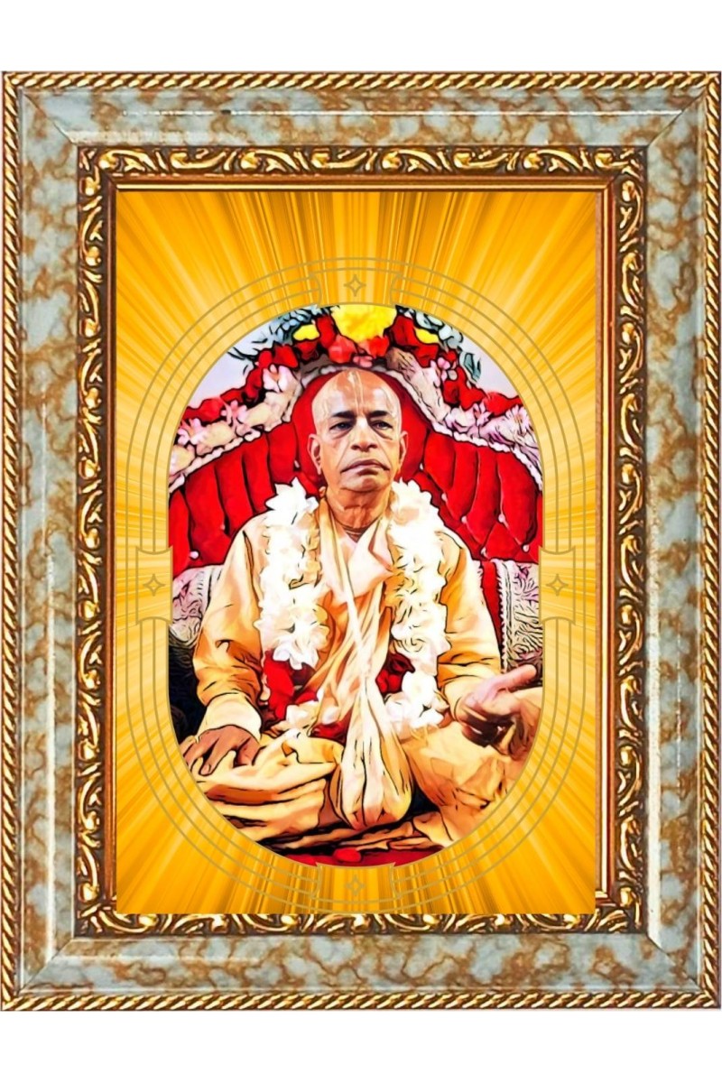  A.C. Bhaktivedanta Swami Prabhupada Photo Frame | 5X7 Inch Black Designer Wall & Table Frame | Perfect for Gifting & Home Decor