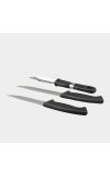 Set of 3 Stainless Steel Multipurpose Knives With Peeler