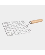 Stainless Steel Wire Roaster With Wooden Handle Stainless Steel Wire Roaster With Wooden Handle