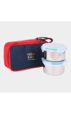 Steel Lunch Box, 2 Containers And Bag