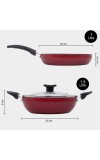 1 L Frypan, 1.5 L Kadhai Non-Stick Cook &amp; Serveware