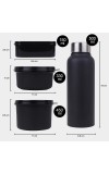Steel Lunch Box, 4 Containers, 1 Bottle And 1 Bag