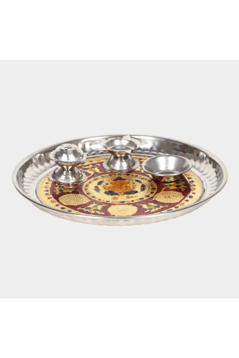 Steel Pooja Plate