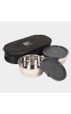 Steel Lunch Box - 2 Cotainers With 1 Bag