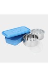 Plastic &amp;Steel Lunch Box 3 Containers With Bag