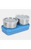 Steel Lunch Box - 2 Bowls, 1 Container, 1 Bag