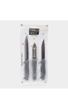 Steel Knife &amp; Peeler Set of 3