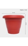 Red Plastic Planter