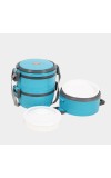 Plastic Lunch Box - 1 Container, 3 Steel Containers