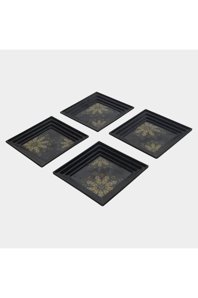 Home Finery                         Melamine Snack Plate Set of 4